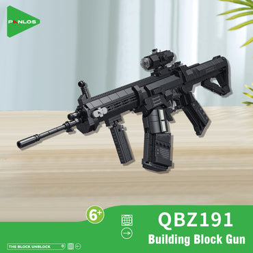 Panlos Brick 633209 4 In 1 QBZ191 Building Blocks Gun 920Pcs