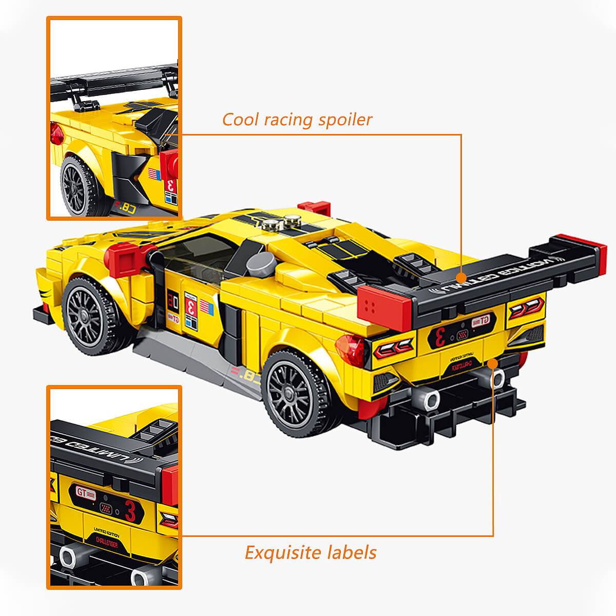 Panlos Brick 666019 Chevrolet Corvette C8R Sports Car 344Pcs-HugmieToys