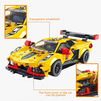 Panlos Brick 666019 Chevrolet Corvette C8R Sports Car 344Pcs-HugmieToys