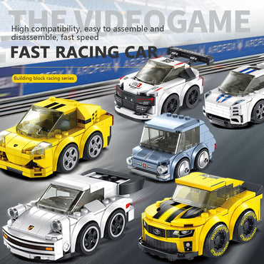 Fast Racing Car series by Panlos with high compatibility and easy assembly. Build and race six unique mini racing cars for endless fun.