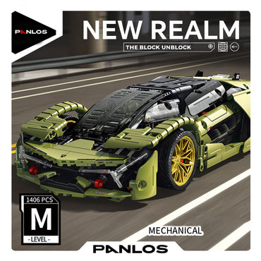 Panlos 673005 1:14 Lamborghini Sports Car Building Blocks