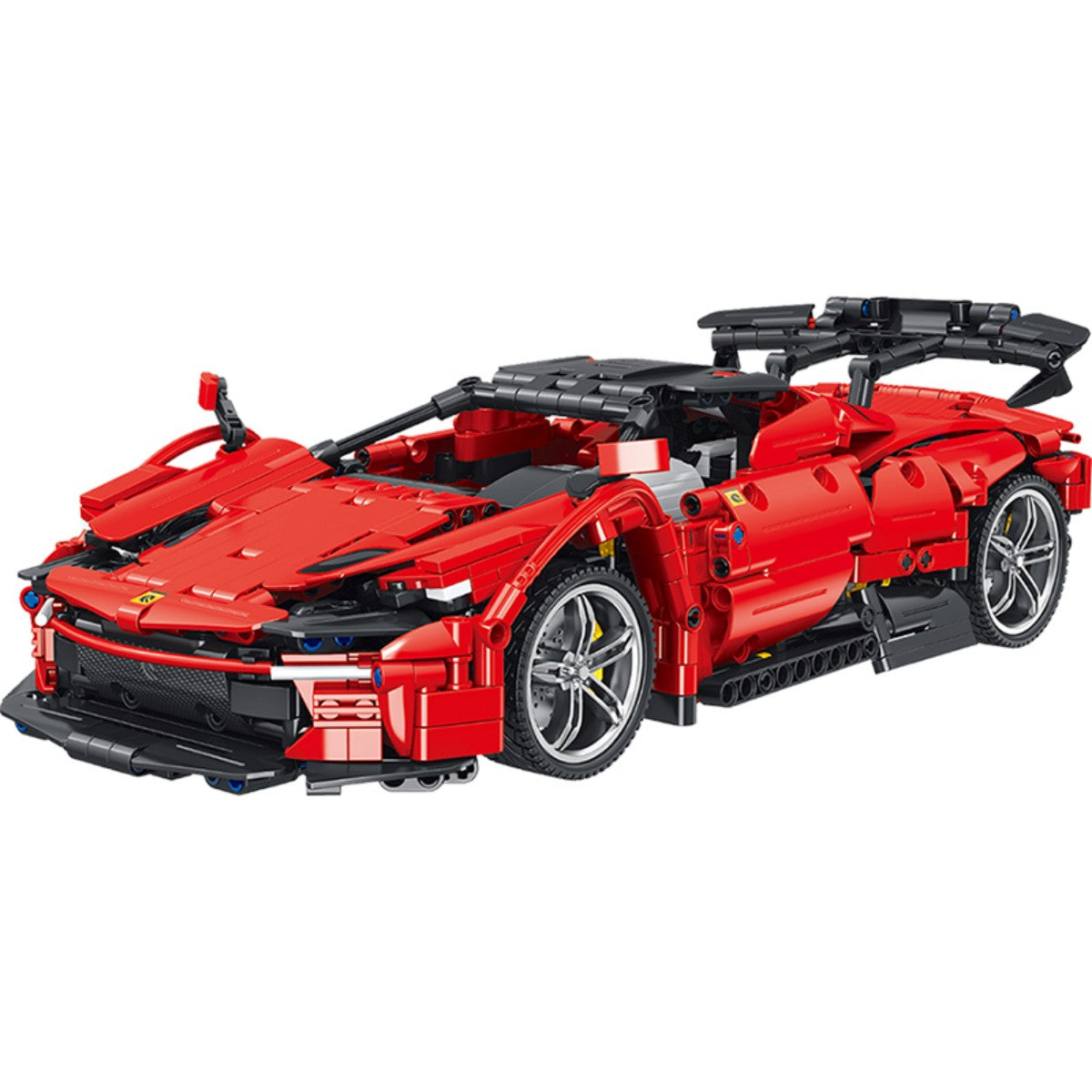 Panlos Brick 673006 1:14 Ferrari FP3 Car Building Blocks set with 1537 pieces, featuring a detailed red sports car model with realistic design.