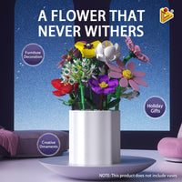 Panlos Brick Flower Bouquet Building Kit