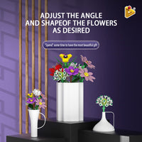 Panlos Brick Flower Bouquet Building Kit