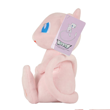 Side view of Pokemon Mew Plush Toy 32cm, showcasing its adorable design and high-quality stitching. A must-have soft toy for Pokemon lovers.