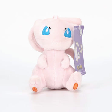 Adorable Pokemon Plush Mew Keychain 12cm with official tag, featuring soft fabric and embroidered details. Ideal for collectors and everyday use.