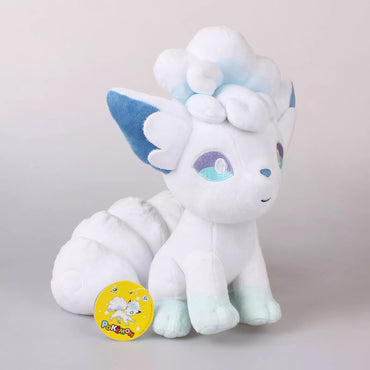 Adorable Pokemon Stuffed Plush Toys Alolan Vulpix 21cm with a soft, fluffy texture. Perfect for cuddling and displaying in any Pokemon collection.