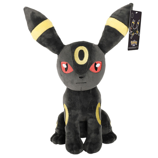 Pokemon Umbreon Plush Toy 24cm with detailed embroidery and soft cotton fabric. Officially licensed, perfect for collectors and Pokemon fans.