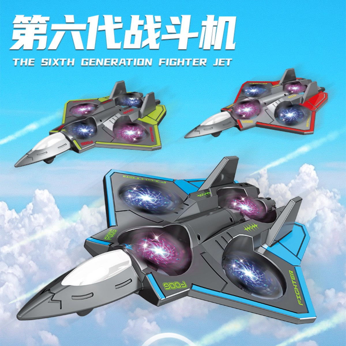 RC Fighter Plane Foam Drones with LED Light