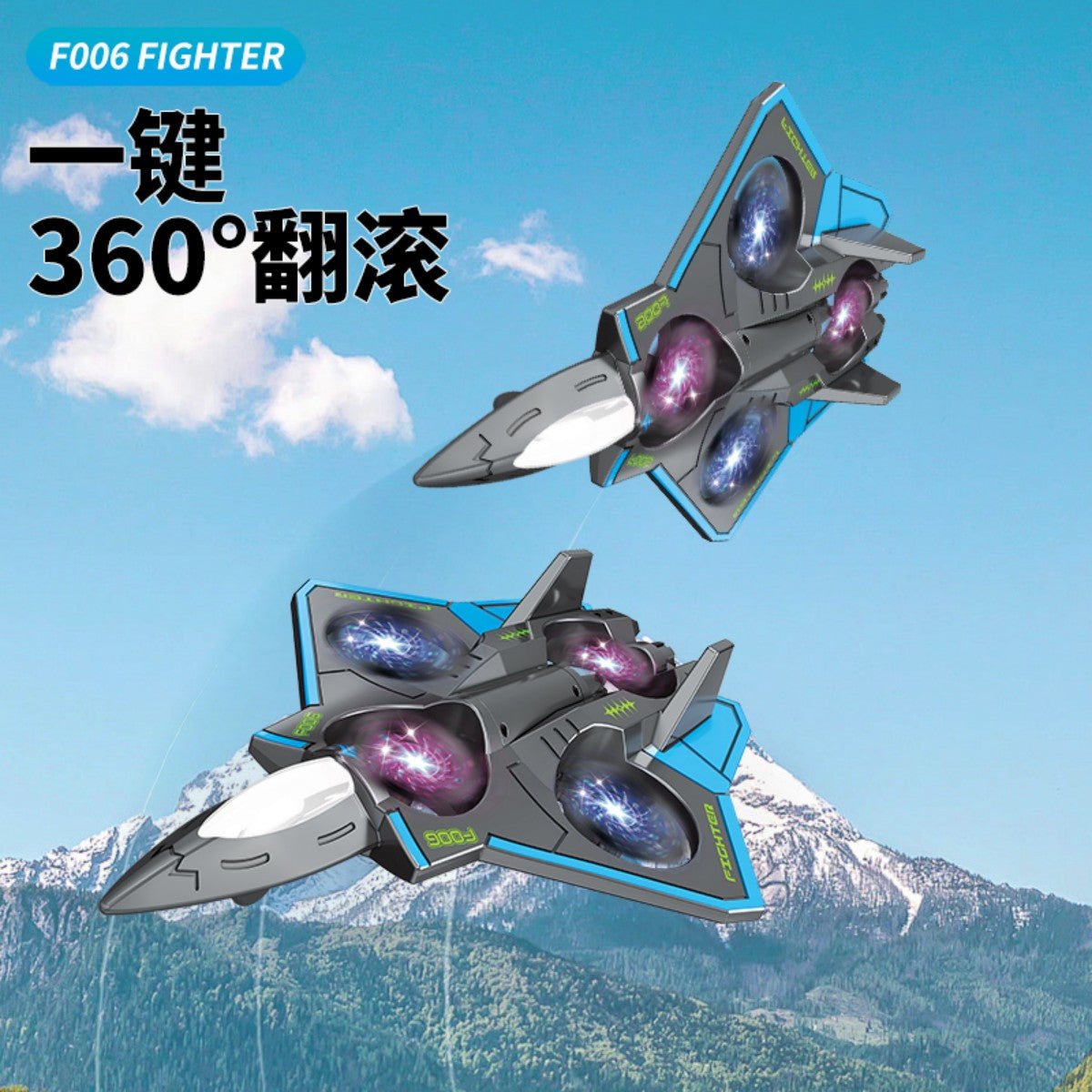 RC Fighter Plane Foam Drones with LED Light