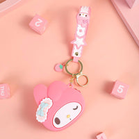 Sanrio Cartoon Silicone Coin Purse Keychain - HugmieToys