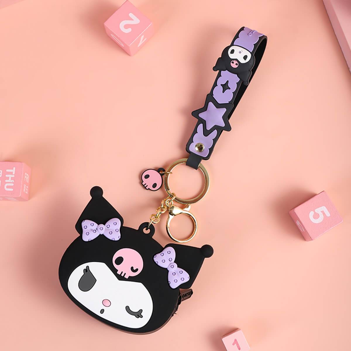 Sanrio Cartoon Silicone Coin Purse Keychain - HugmieToys