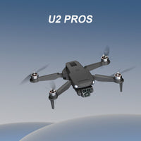 WBRC U2 Pros Portable HD Camera Drone in mid-air with foldable arms and 4K lens, perfect for outdoor flying toy enthusiasts on HugmieToys.