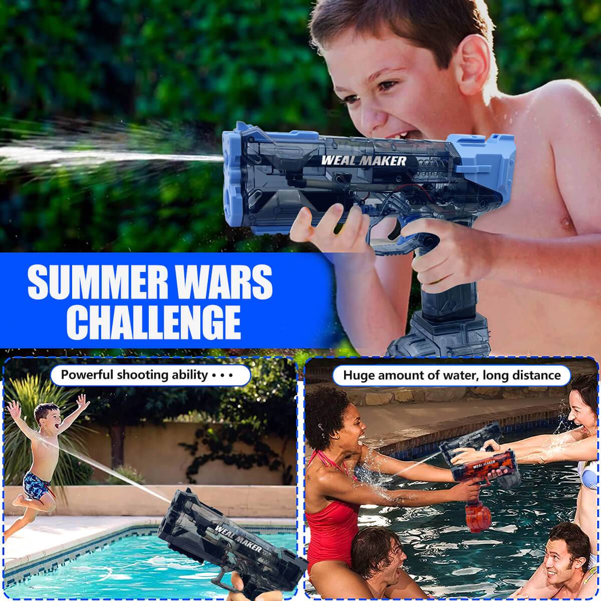 W555 Strongest Electric Water Gun for Adults Kids - HugmieToys