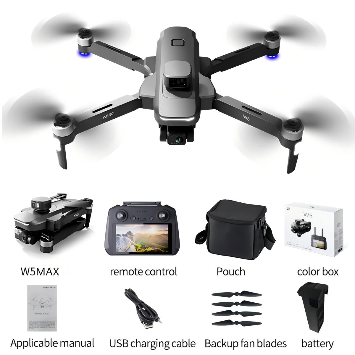 WBRC W5MAX Remote Control Aerial Drone