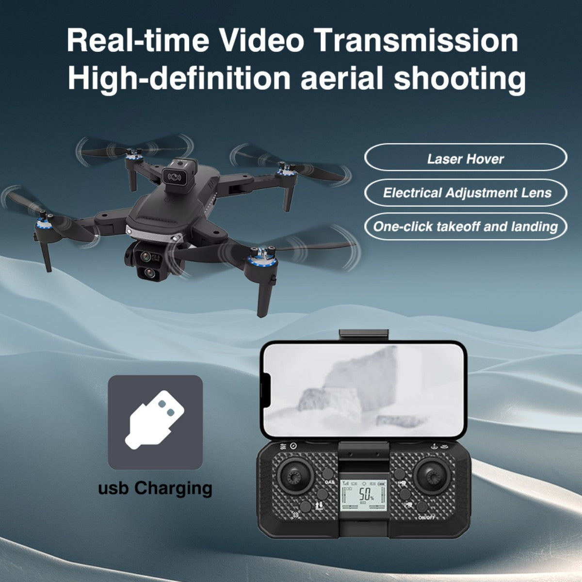 WBRC K2 Folding Aerial Photography Drone with Camera 4K - HugmieToys