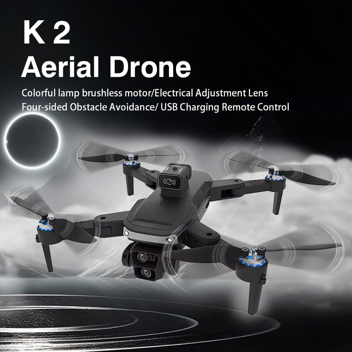 WBRC K2 Folding Aerial Photography Drone with Camera 4K - HugmieToys