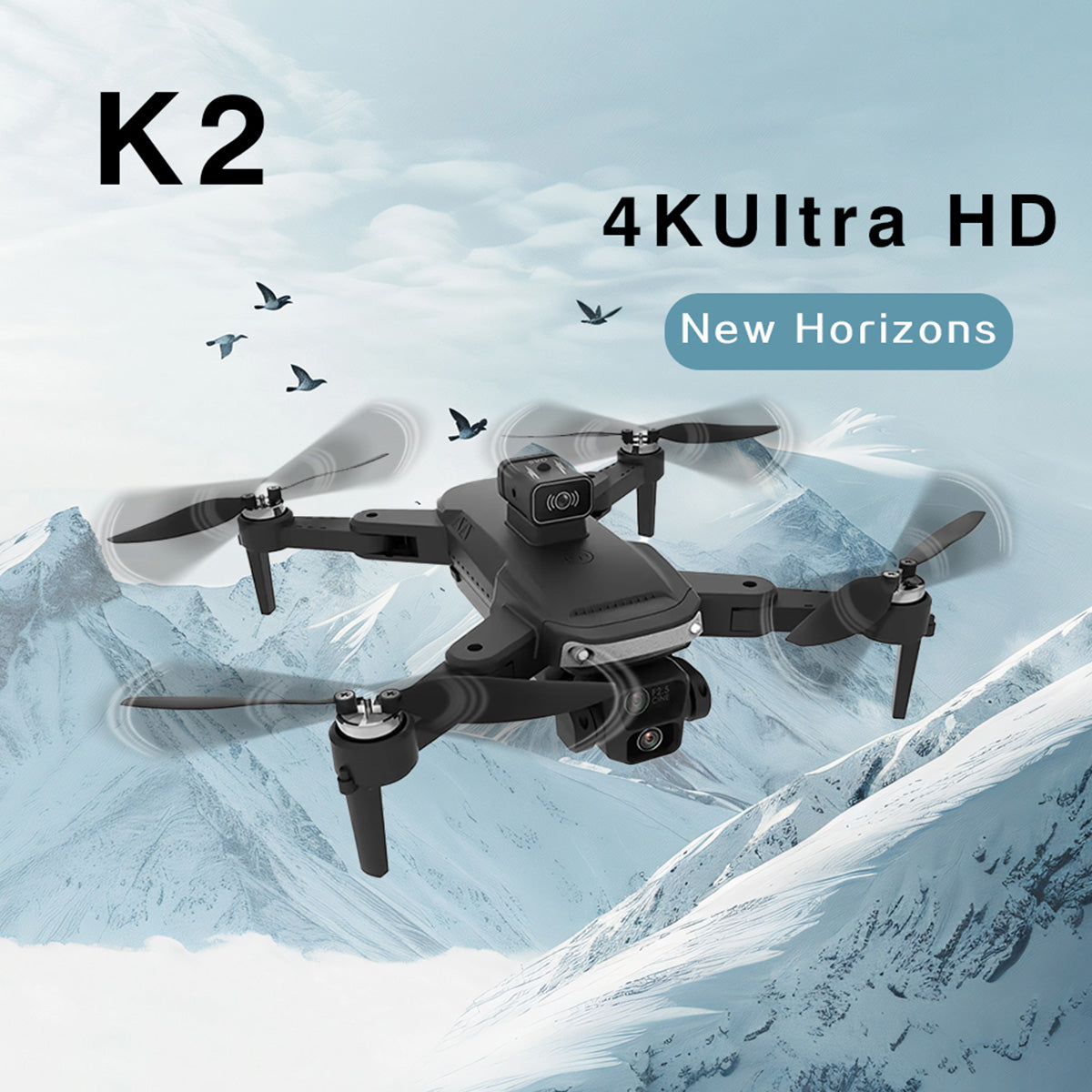 WBRC K2 Folding Aerial Photography Drone with Camera 4K - HugmieToys