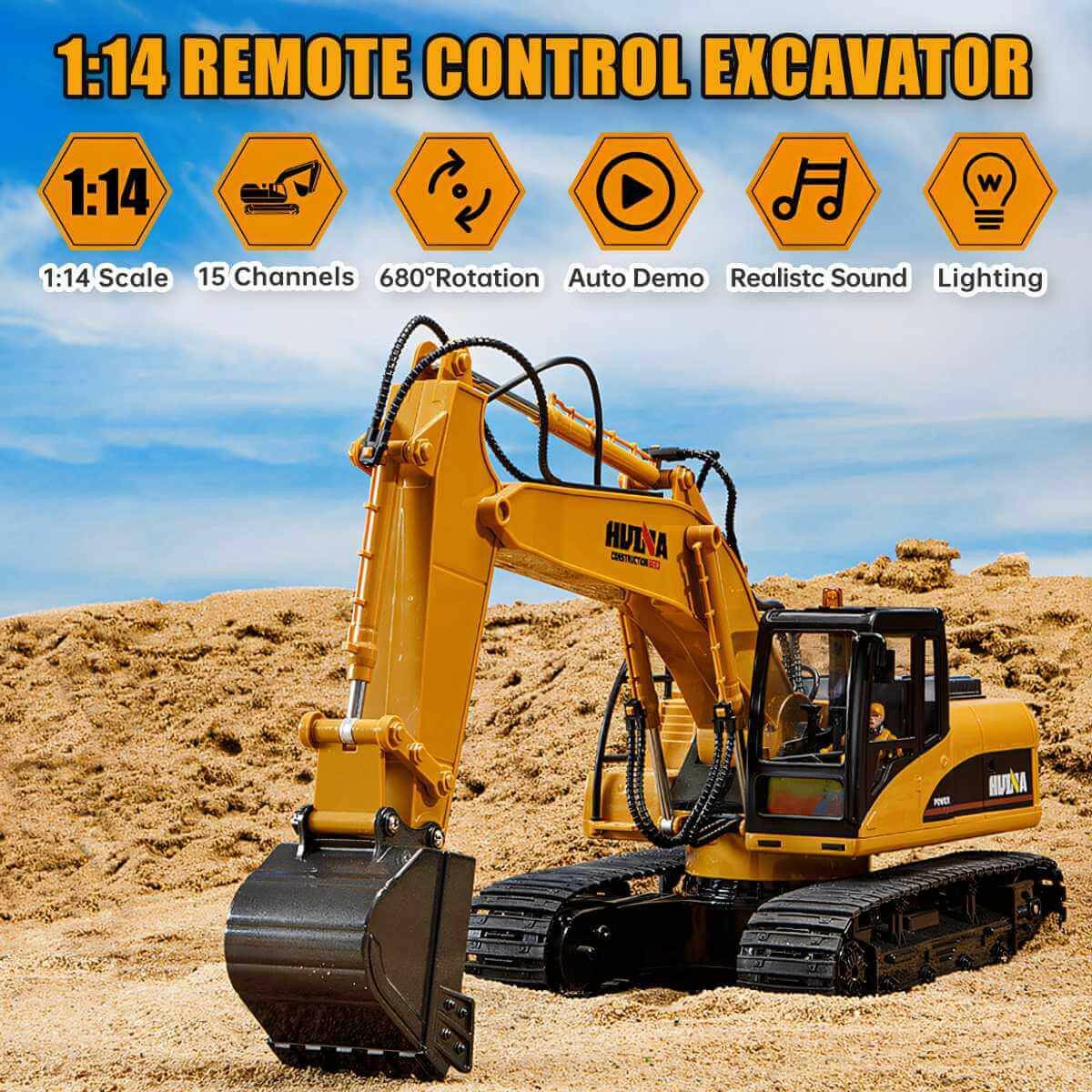 Huina 1535 RC Excavator - Hugmie