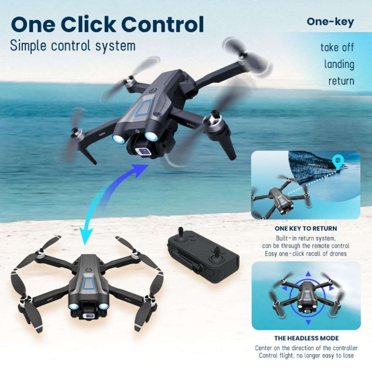 W1 Pro Folding 4K Drone - Hugmie